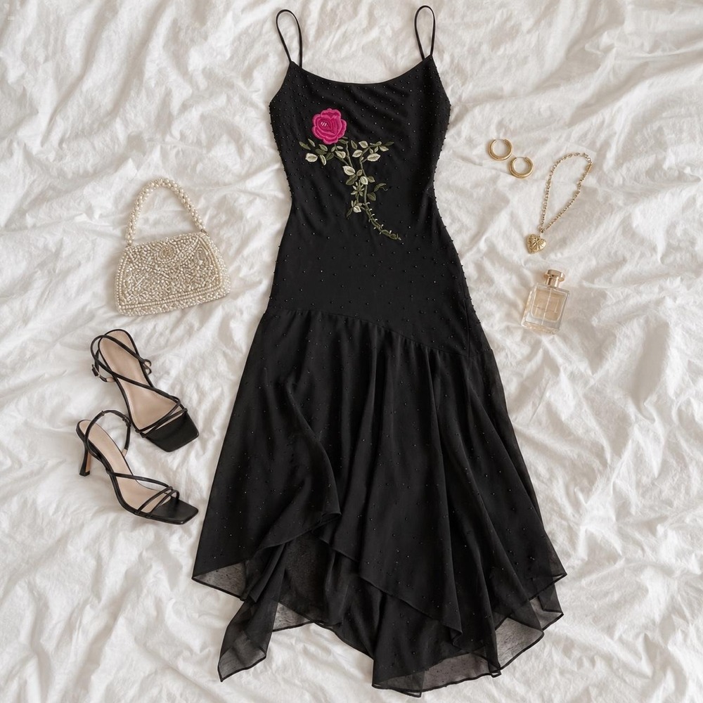 Black fairy prom dress